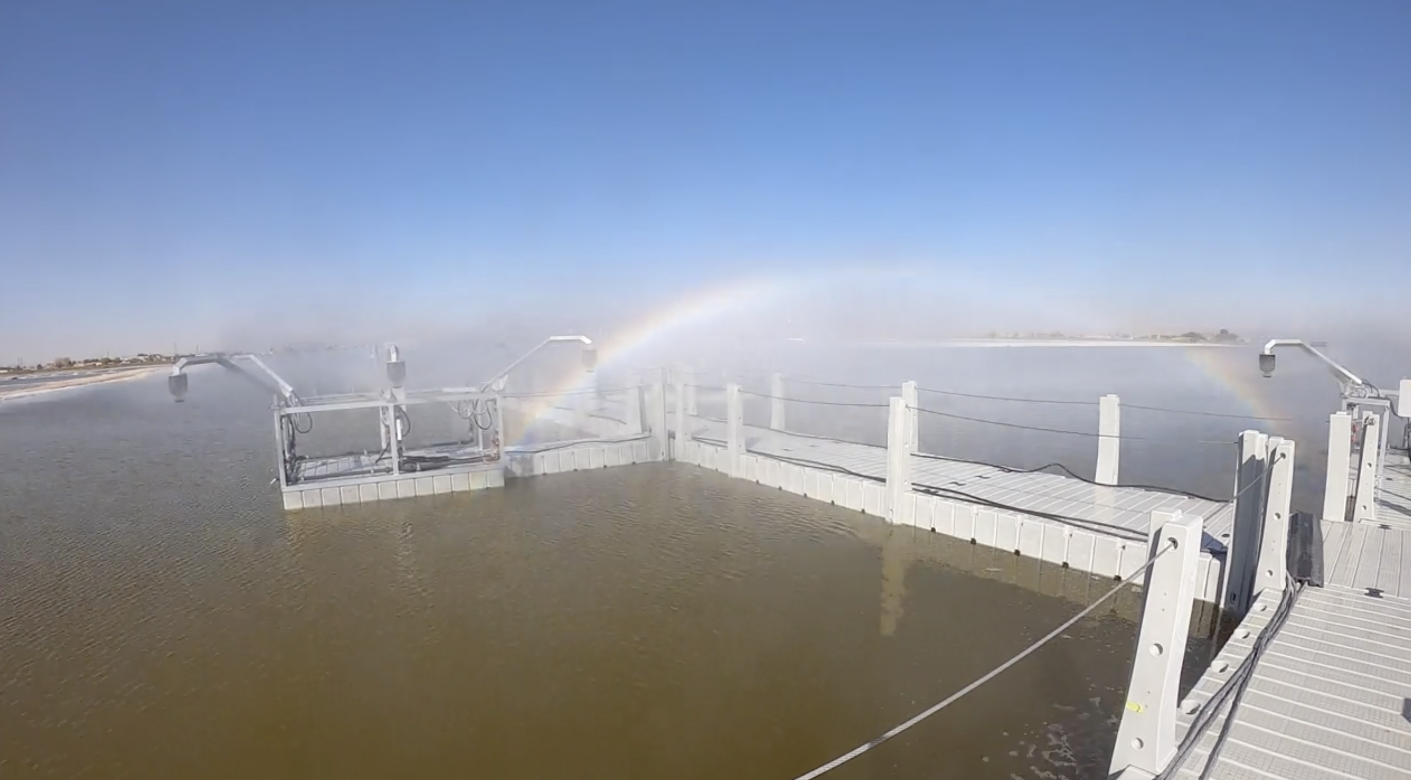 Rainbow formed over MegaMist